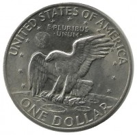 Монета 1 доллар. 1972 г. Eisenhower Dollar