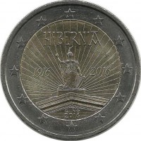  100-летие Пасхального восстания. Монета 2 евро. 2016 год, Ирландия. UNC.