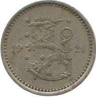 Монета 50 пенни.1921 год, Финляндия.