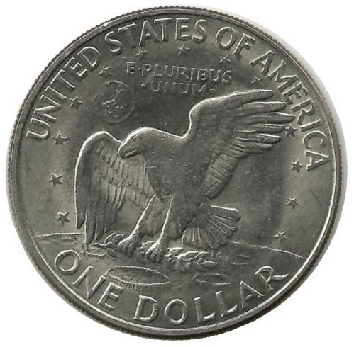 Монета 1 доллар. 1972 г. Eisenhower Dollar (D - Денвер)