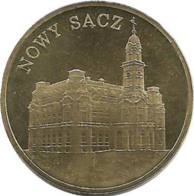 Новы Сонч. Монета 2 злотых, 2006 год, Польша.