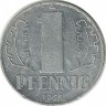 Монета 1 пфенниг.  1968 год, ГДР.