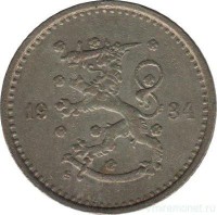 Монета 50 пенни.1934 год, Финляндия.