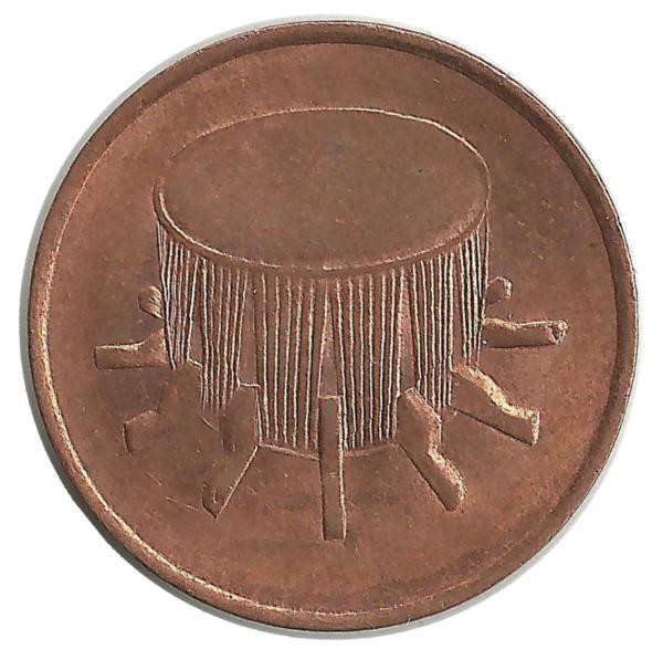 Бубен.  Монета 1  сен. 2004 год, Малайзия. 