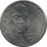 Томас Джефферсон. Монтичелло. Монета 5 центов 2021 год. (P.) ,CША. UNC.