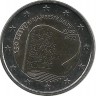 150 лет эстонскому литературному обществу. Монета 2 евро, 2022 год, Эстония. UNC.