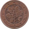 Монета 2 цента. 2013 год (F), Германия.  