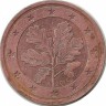 Монета 2 цента. 2014 год (А), Германия.  