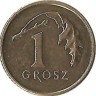 Монета 1 грош, 2005 год, Польша.