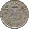 Монета 25 сентимов. 1925 год, Испания. 