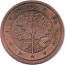 Монета 2 цента. 2014 год (D), Германия.  