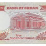 Банкнота  5 фунтов 1991 год. Судан. UNC.  