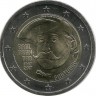 150 лет со дня рождения писателя Раула Брандана. Монета 2 евро. 2017 год, Португалия. UNC.