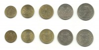 Набор монет Сербии (5 шт.), 2005-2012гг., Сербия. UNC.