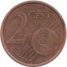 Монета 2 цента. 2014 год (J), Германия.  