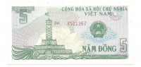 Банкнота 5 донг. 1985 год. Вьетнам. UNC.  
