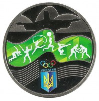 Игры XXXI Олимпиады в Рио-де-Жанейро (Бразилия).Монета 2 гривны. 2016 год, Украина.UNC.