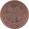 Монета 2 цента. 2015 год (А), Германия.  