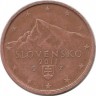 Словакия. Монета 2 цента. 2011 год. 