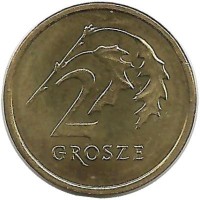 Монета 2 гроша, 2018 год, Польша. UNC.