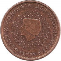 Нидерланды. Монета 5 центов. 2000 год. 