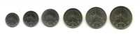 Туркмения набор 1-50 тенне 2009г.  (6 монет ) UNC.