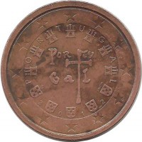 Португалия. 2 цента, 2012 год.  