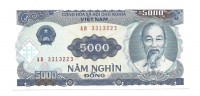 Банкнота 5000 донг. 1991 год. Вьетнам. UNC.   