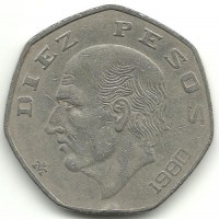 Мигель Идальго. Монета 10 песо. 1980 год, Мексика.