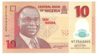 Нигерия. Банкнота  10  найра  2009 год.  UNC. 