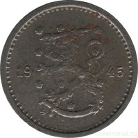 Монета 50 пенни.1945 год, Финляндия.( Железо ). 