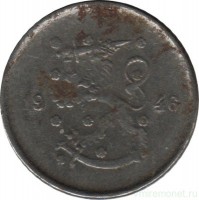 Монета 50 пенни.1946 год, Финляндия.( Железо ). 