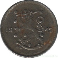 Монета 50 пенни.1947 год, Финляндия.( Железо ). 