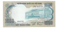 Банкнота 1000 донг. 1972 год. Вьетнам Южный. UNC.  