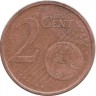 Испания. Кафедральный собор Сантьяго-де-Компостелла. Монета 2 цента 2001 год.  