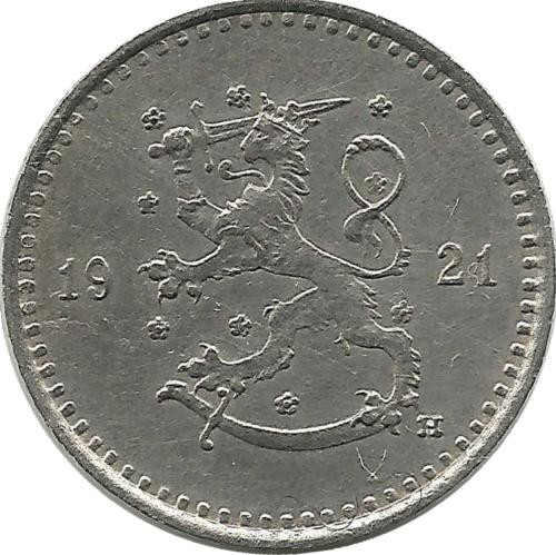 Монета 25 пенни.1921 год, Финляндия.