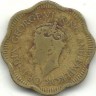 Монета 10 центов. 1944 год, Цейлон.