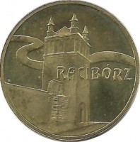 Рацибуж. Монета 2 злотых, 2007 год, Польша.