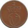 Монета 1 эре. 1972 год, Норвегия. ( Белка)