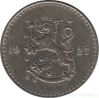 Монета 25 пенни.1927 год, Финляндия.