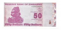 Зимбабве. Банкнота 50 долларов. 2009 год. UNC.  