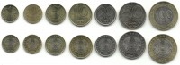 Набор монет Казахстана (7 шт). От 1тенге-до100 тенге, 1997-2018 гг. UNC.