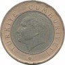 Монета 1 лира 2012 год. Турция.