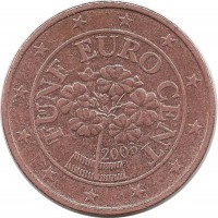 Монета 5 центов, 2003 год, Австрия.  