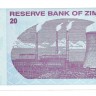 Зимбабве. Банкнота 20 долларов. 2009 год. UNC.  