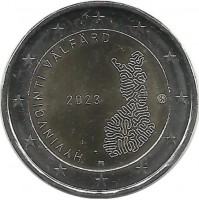 Социально-медицинское обслуживание. Монета 2 евро. 2023 год, Финляндия. UNC.