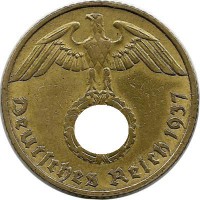 Германия 10 пфеннигов 1937 г. (E)