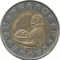  Педру Нуниш. Монета 100 эскудо. 1991 год, Португалия.