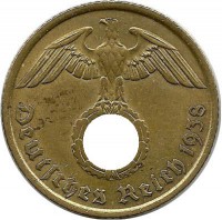 Германия 10 пфеннигов 1938 г. (E)