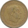 Монета 1 песета, 1966 год. (1968 г.) Испания.